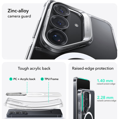 Capa MagSafe para Samsung Galaxy S26 Plus, ESR, Classic Hybrid Kickstand, Transparente