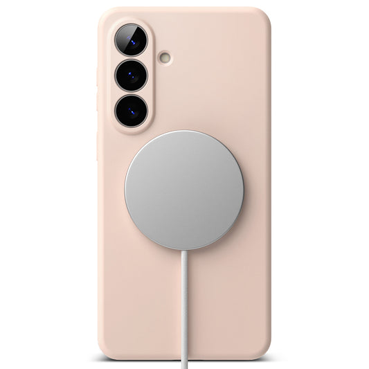 Capa MagSafe para Samsung Galaxy S26 Plus, Ringke, Silicone, Rosa