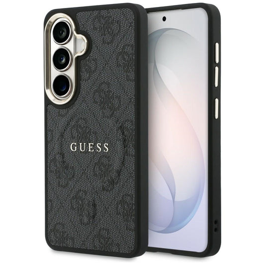 Capa MagSafe para Samsung Galaxy S26 Plus S947, Guess, Anel Relevo 4G, Preta