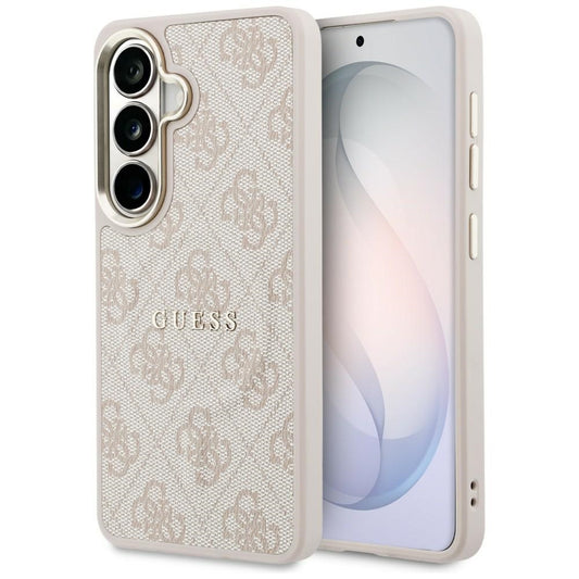 Capa MagSafe para Samsung Galaxy S26 Plus S947, Guess, Anel Relevo 4G, Rosa