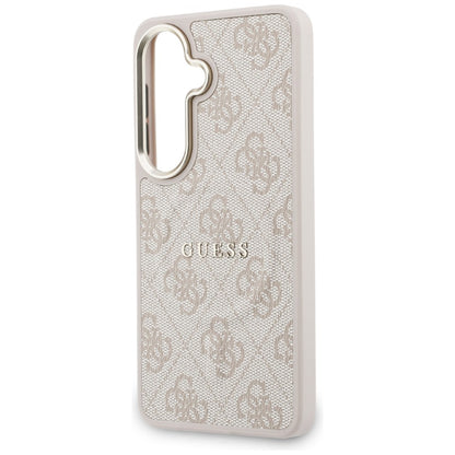 Capa MagSafe para Samsung Galaxy S26 Plus S947, Guess, Anel Relevo 4G, Rosa
