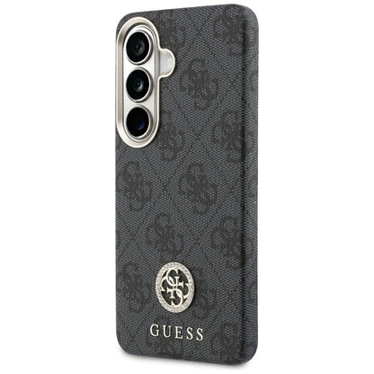 Capa MagSafe para Samsung Galaxy S26 Plus S947, Guess, 4G Rhinestone Round Logo, Preta