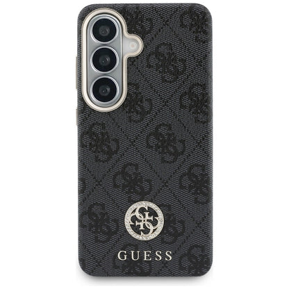 Capa MagSafe para Samsung Galaxy S26 Plus S947, Guess, 4G Rhinestone Round Logo, Preta