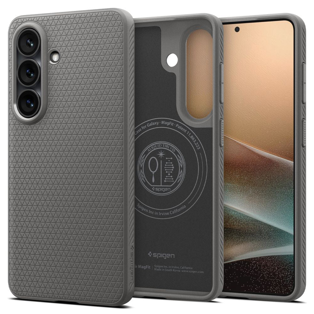 Capa MagSafe para Samsung Galaxy S26 Plus S947, Spigen, Liquid Air, Cinza ACS10705