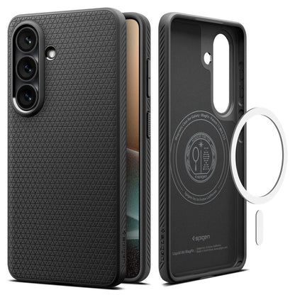 Capa MagSafe para Samsung Galaxy S26 Plus S947, Spigen, Liquid Air, Preta Fosca ACS10704