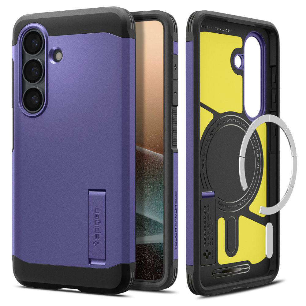 Capa MagSafe para Samsung Galaxy S26 Plus S947, Spigen, Tough Armor, Roxo ACS11215