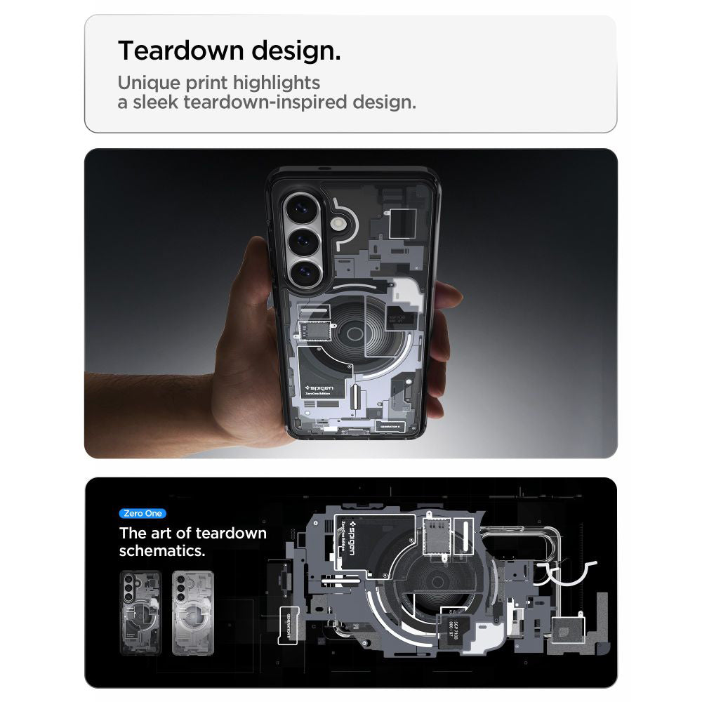 Capa MagSafe para Samsung Galaxy S26 Plus S947, Spigen, Ultra Hybrid Zero One, Preta ACS10711