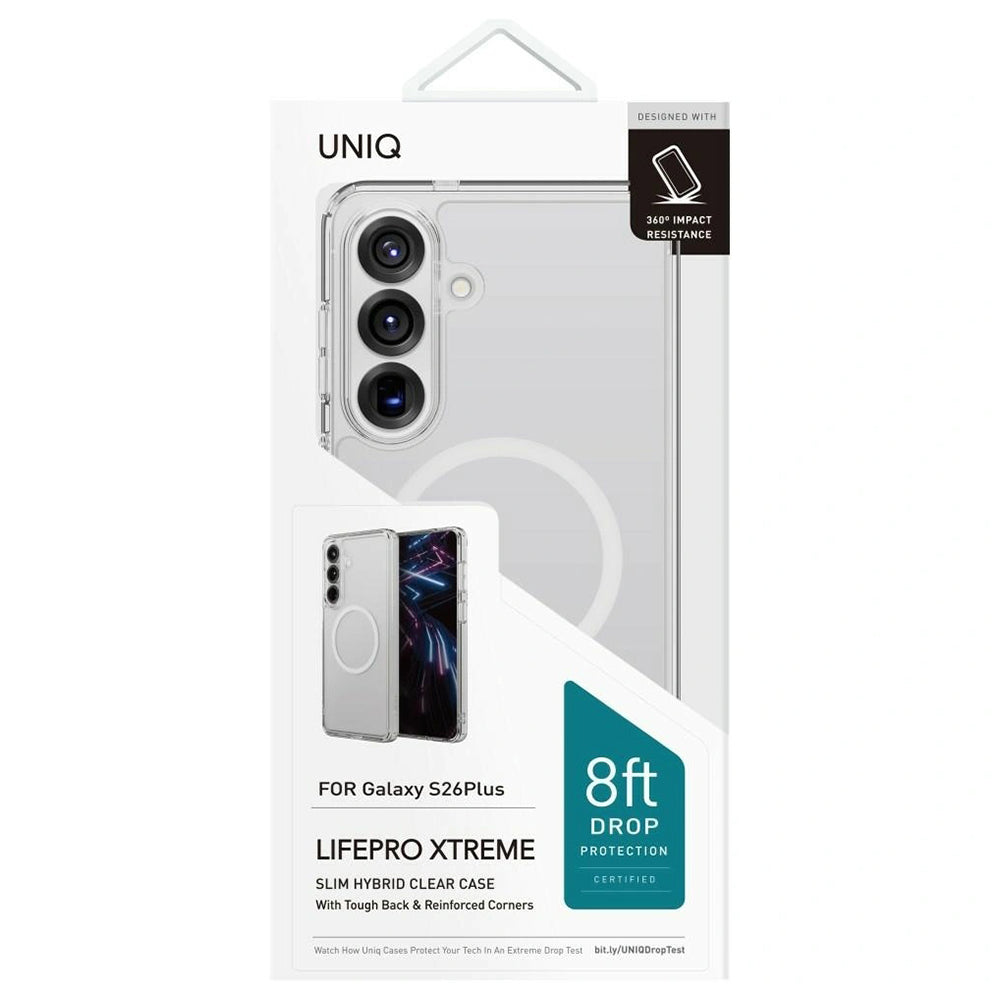 Capa MagSafe para Samsung Galaxy S26 Plus S947, UNIQ, LifePro Xtreme MagClick, Transparente