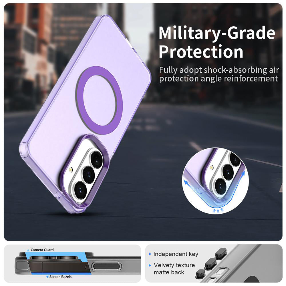 Capa MagSafe para Samsung Galaxy S26 Plus, Techsuit, CandyCase, Roxo