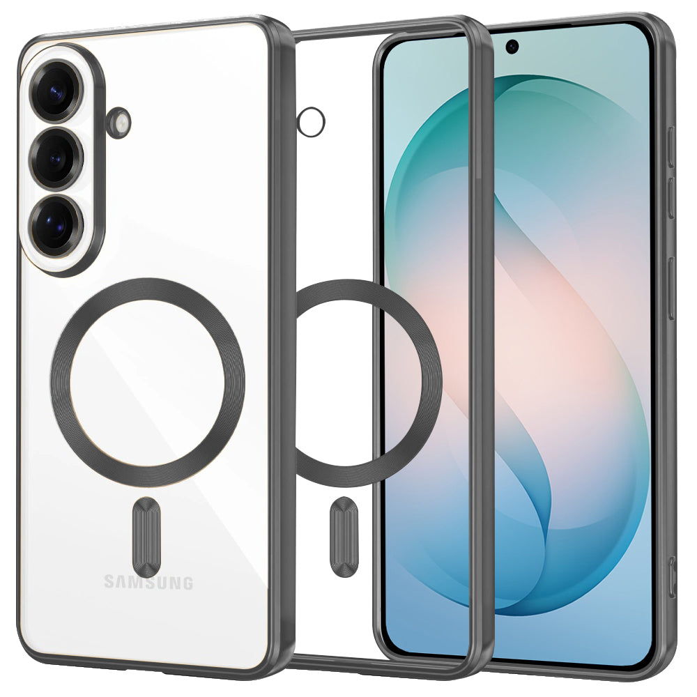 Capa MagSafe para Samsung Galaxy S26 Plus, Techsuit, Luxury Crystal, Preta