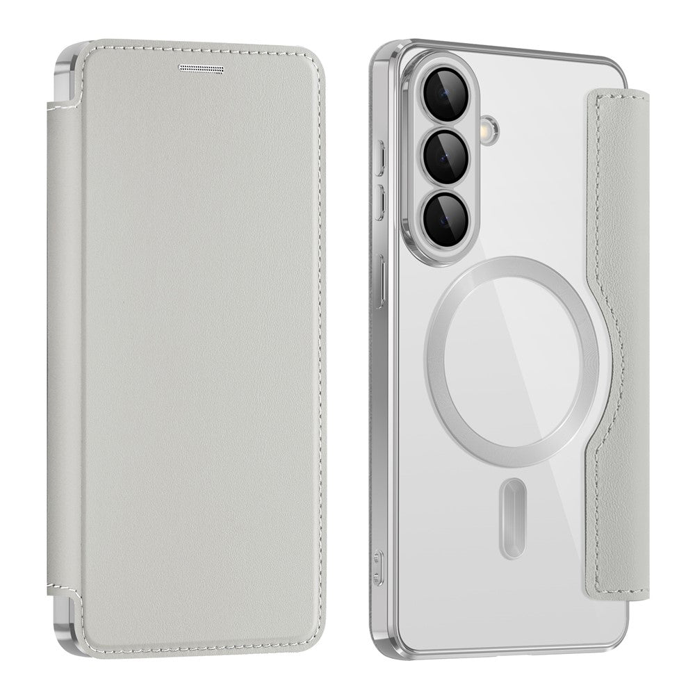 Capa MagSafe para Samsung Galaxy S26 Plus, Techsuit, SmartMag Book, Cinzento