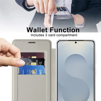 Capa MagSafe para Samsung Galaxy S26 Plus, Techsuit, SmartMag Book, Cinzento