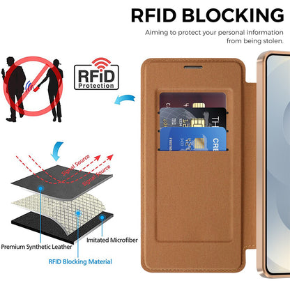 Capa MagSafe para Samsung Galaxy S26 Plus, Techsuit, SmartMag Book, Castanho
