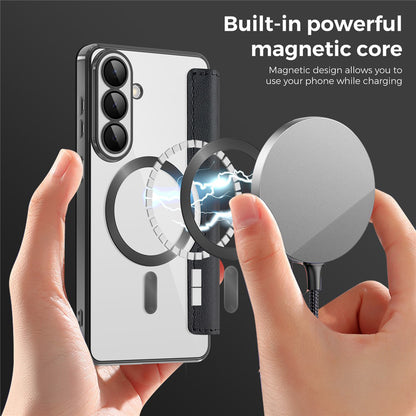 Capa MagSafe para Samsung Galaxy S26 Plus S947, Techsuit, SmartMag Book, Preta