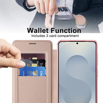 MagSafe Case for Samsung Galaxy S26 Plus S947, Techsuit, SmartMag Book, Pink