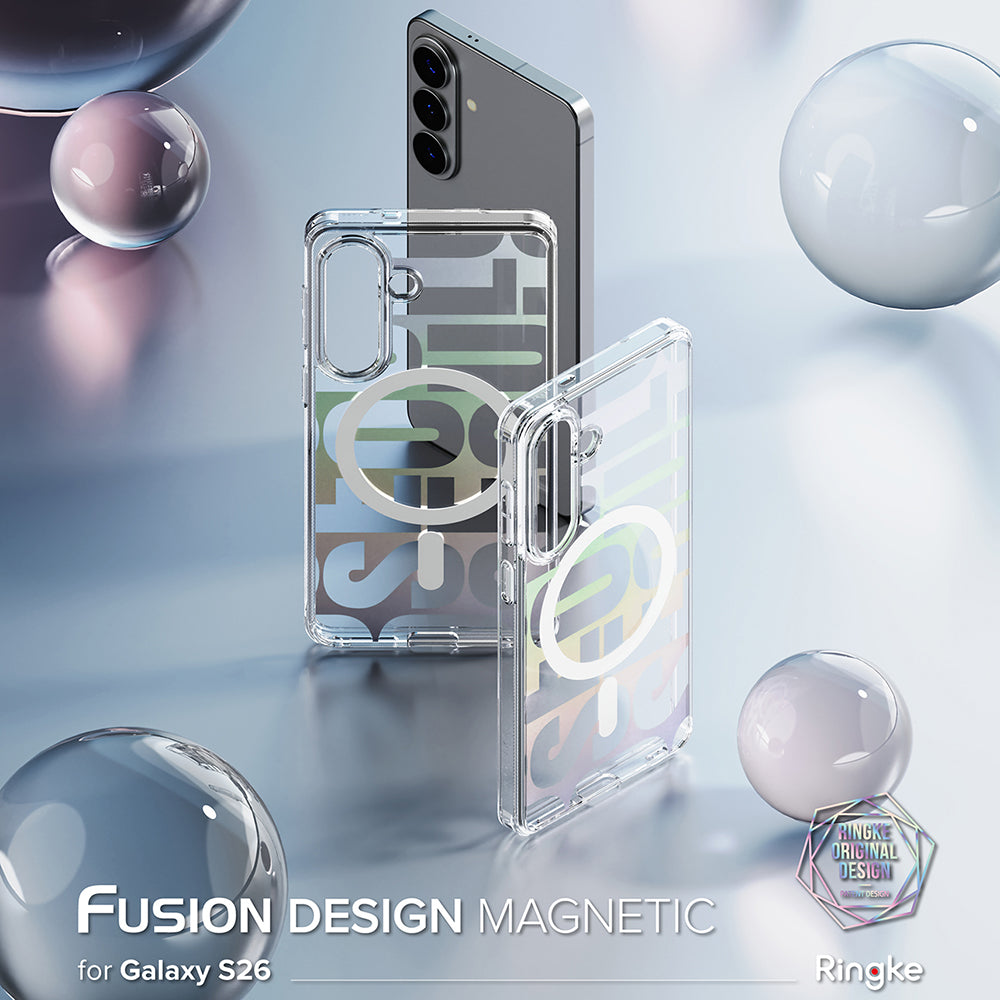 Capa MagSafe para Samsung Galaxy S26, Ringke, Fusion Seoul, Transparente