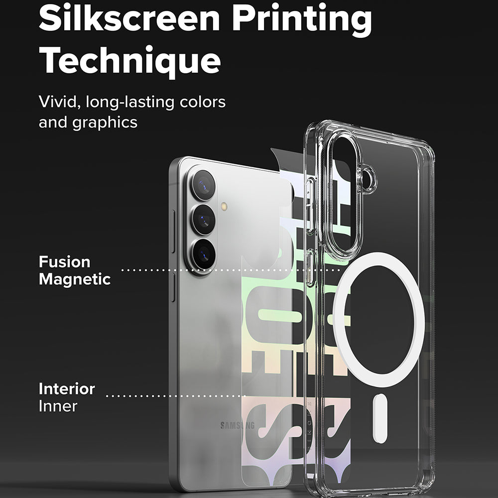 Capa MagSafe para Samsung Galaxy S26, Ringke, Fusion Seoul, Transparente