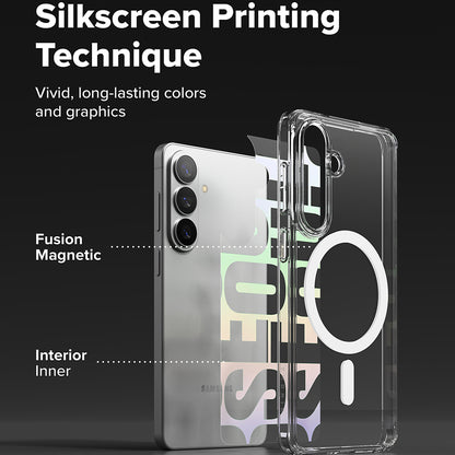 Capa MagSafe para Samsung Galaxy S26, Ringke, Fusion Seoul, Transparente