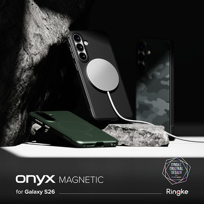 Capa MagSafe para Samsung Galaxy S26 S942, Ringke, Onyx, Preta