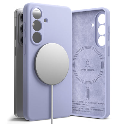 Capa MagSafe para Samsung Galaxy S26 S942, Ringke, Silicone, Roxo