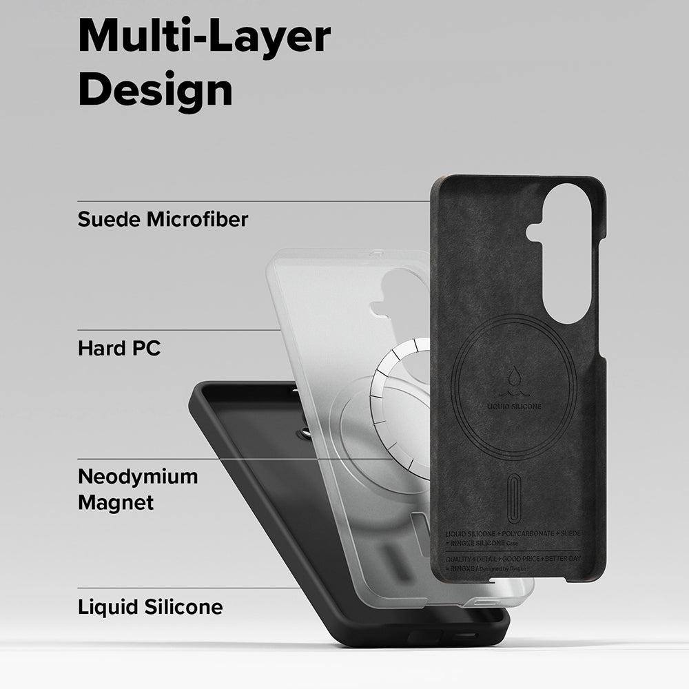 MagSafe Case for Samsung Galaxy S26 S942, Ringke, Silicone, Black