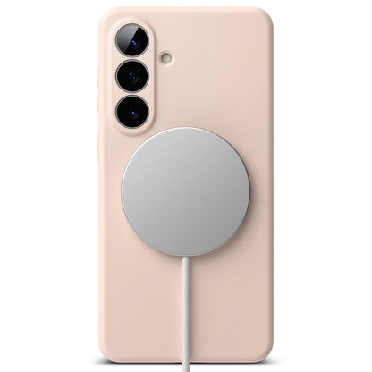Capa MagSafe para Samsung Galaxy S26 S942, Ringke, Silicone, Rosa