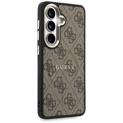 Capa MagSafe para Samsung Galaxy S26 S942, Guess, 4G Embossed Ring, Marrom