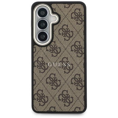 Capa MagSafe para Samsung Galaxy S26 S942, Guess, 4G Embossed Ring, Marrom