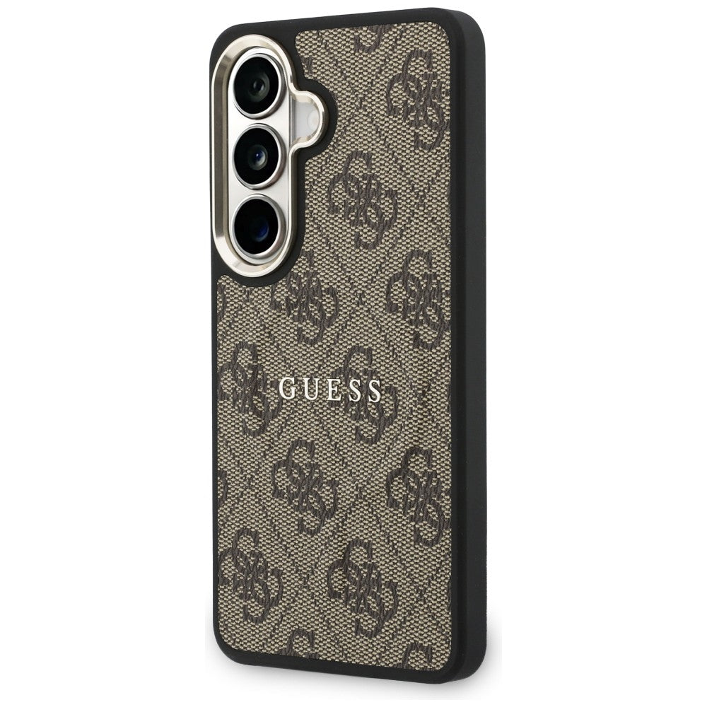 Capa MagSafe para Samsung Galaxy S26 S942, Guess, 4G Embossed Ring, Marrom