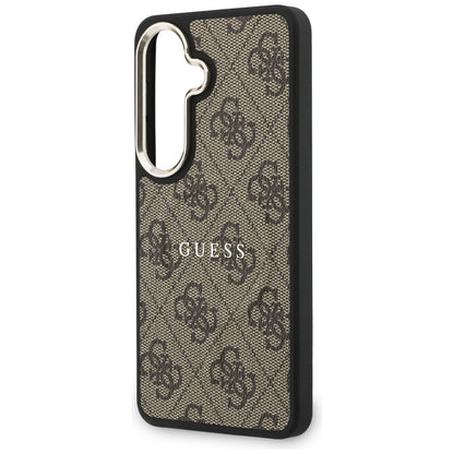 Capa MagSafe para Samsung Galaxy S26 S942, Guess, 4G Embossed Ring, Marrom