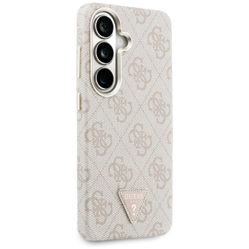 MagSafe Case for Samsung Galaxy S26 S942, Guess, 4G Triangle Logo, Pink