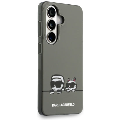 Capa MagSafe para Samsung Galaxy S26 S942, Karl Lagerfeld, IML Karl & Choupette Peekaboo Logo, Preta