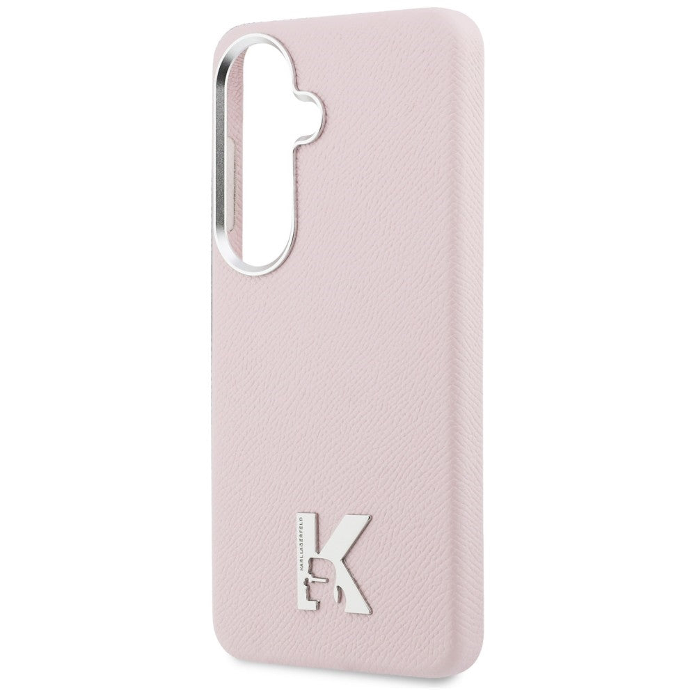 MagSafe Case for Samsung Galaxy S26 S942, Karl Lagerfeld, Karl Head Logo, Pink