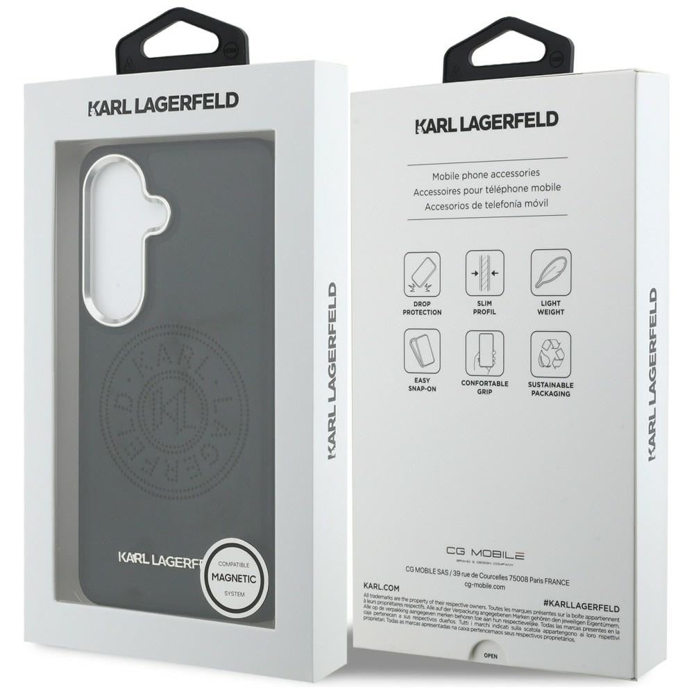 MagSafe Case for Samsung Galaxy S26 S942, Karl Lagerfeld, Karl Round Point Logo, Black
