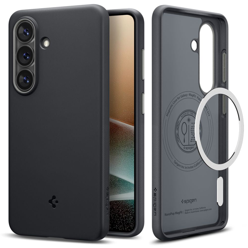 Capa MagSafe para Samsung Galaxy S26 S942, Spigen, Caseology Nano Pop, Preta ACS11066