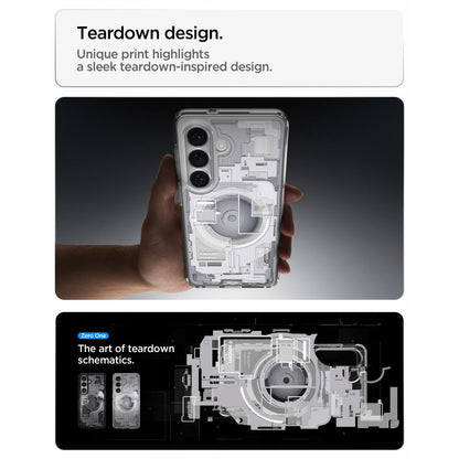 Capa MagSafe para Samsung Galaxy S26 S942, Spigen, Ultra Hybrid Zero One, Branca ACS10737