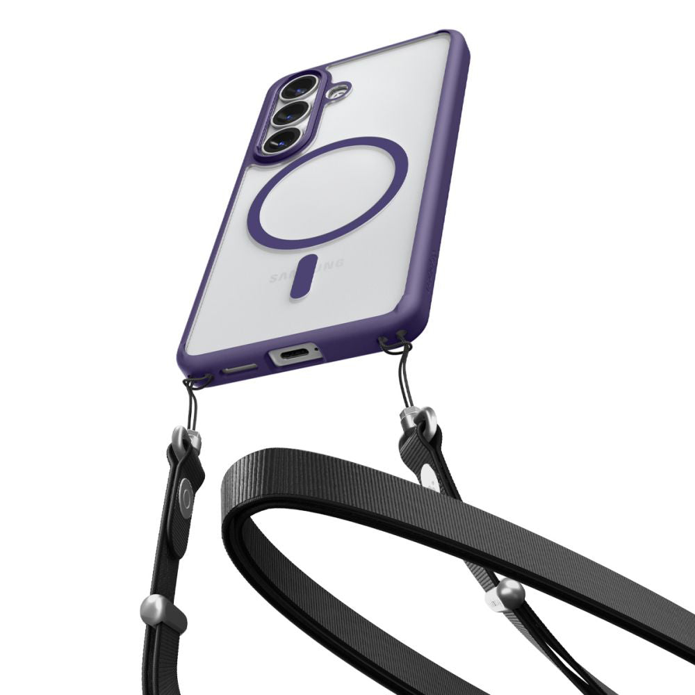 Capa MagSafe para Samsung Galaxy S26 S942, Spigen, Ultra Hybrid, Roxo Escuro ACS11220