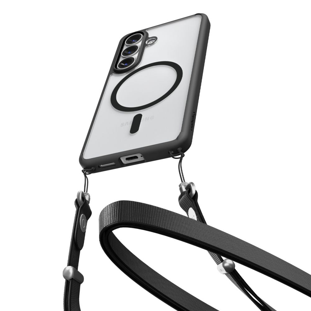 Capa MagSafe para Samsung Galaxy S26 S942, Spigen, Ultra Hybrid, Preta Fosca ACS10735