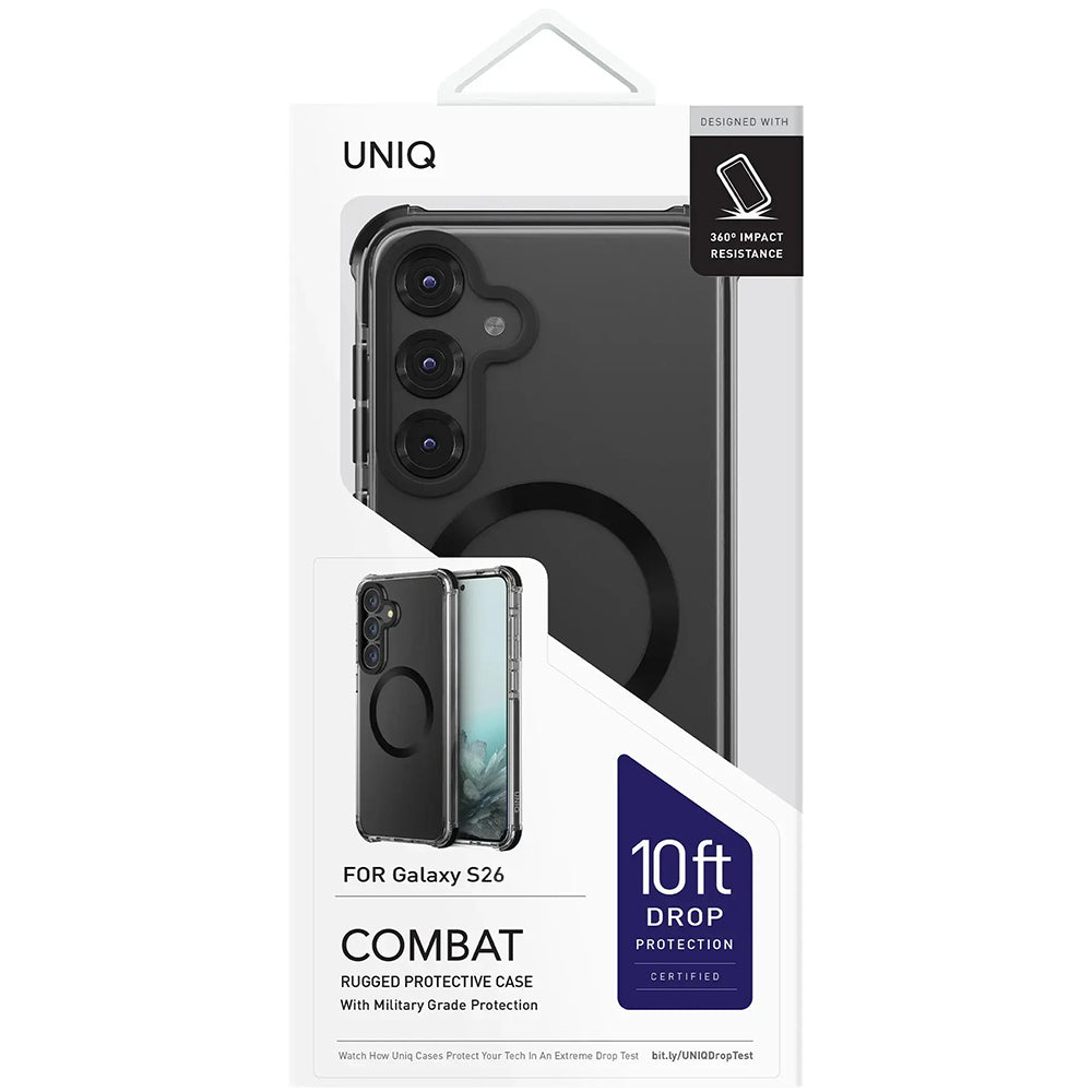 Capa MagSafe para Samsung Galaxy S26 S942, UNIQ, Combat MagClick, Preta