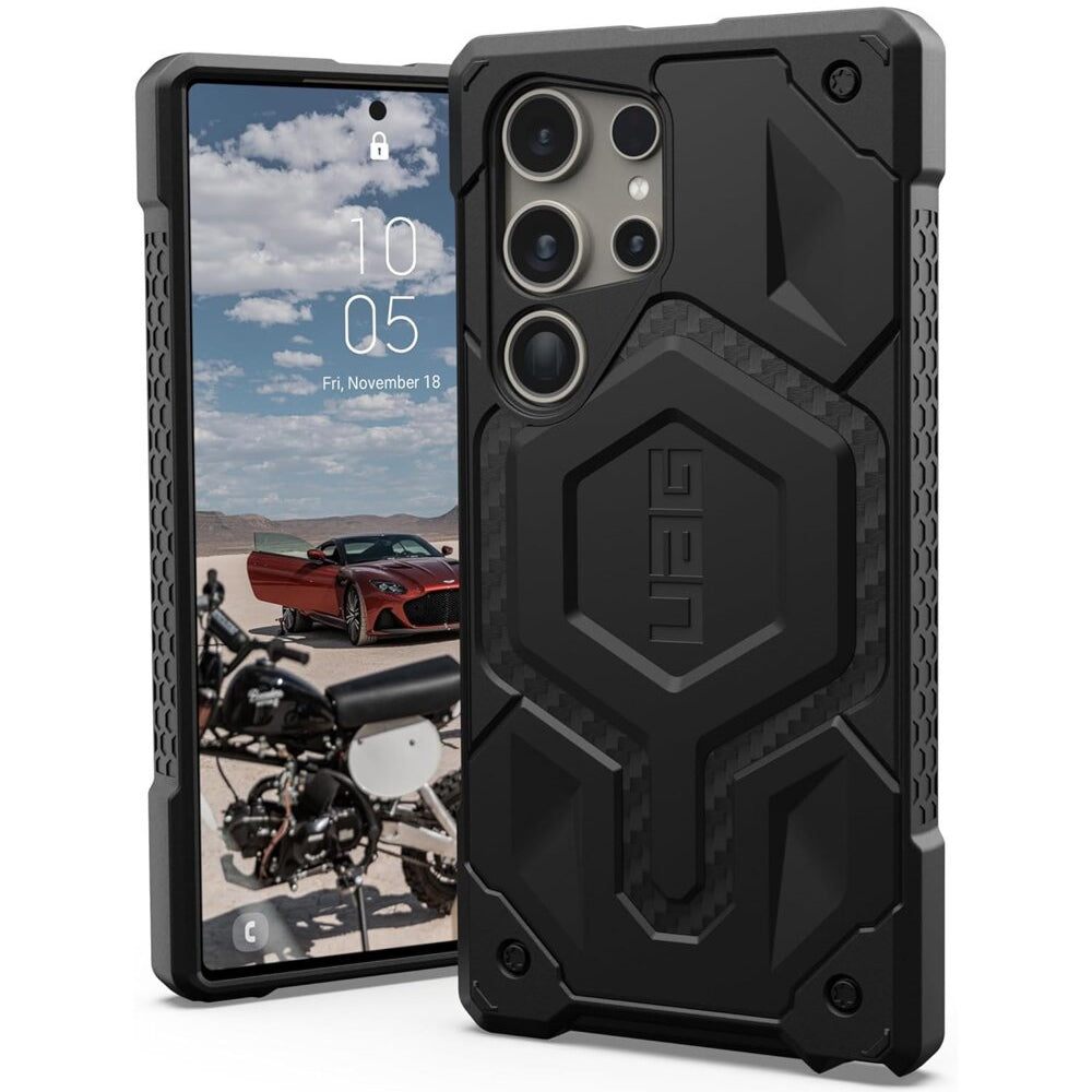 Capa MagSafe para Samsung Galaxy S26 S942, Urban Armor Gear, Monarch Pro Carbon, Preta