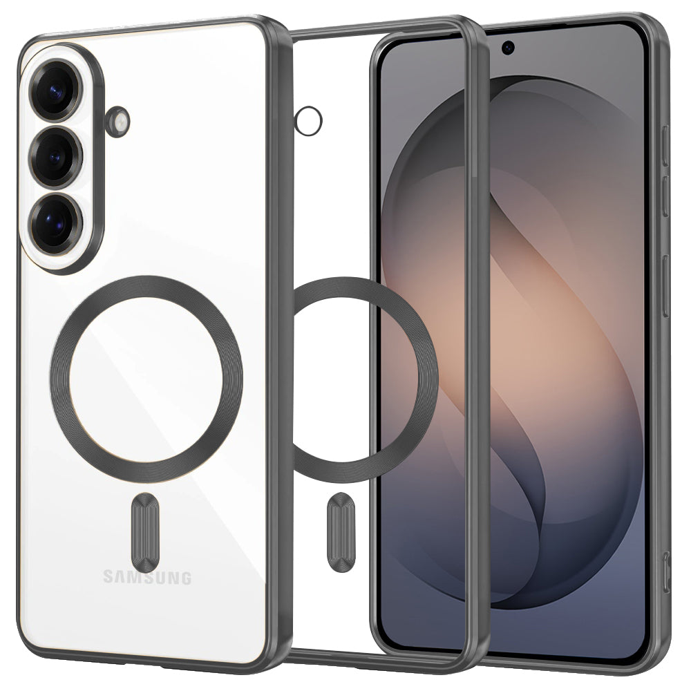 Capa MagSafe para Samsung Galaxy S26, Techsuit, Luxury Crystal, Preta