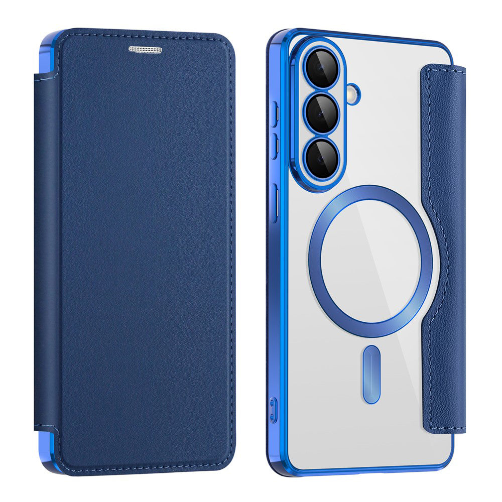 Capa MagSafe para Samsung Galaxy S26 S942, Techsuit, SmartMag Book, Azul