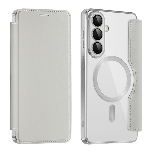 Capa MagSafe para Samsung Galaxy S26, Techsuit, SmartMag Book, Cinza