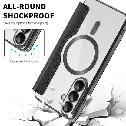 Capa MagSafe para Samsung Galaxy S26 S942, Techsuit, SmartMag Book, Preta