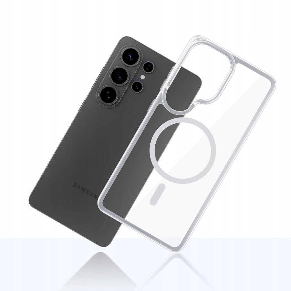 Capa MagSafe para Samsung Galaxy S26 Ultra S948, 3MK, Armor MagCase, Transparente