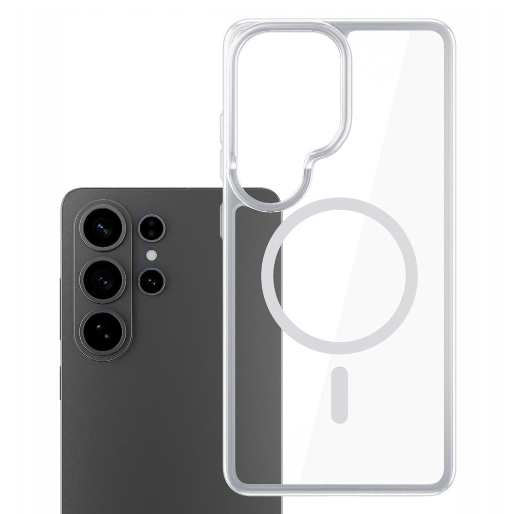 Capa MagSafe para Samsung Galaxy S26 Ultra S948, 3MK, Armor MagCase, Transparente