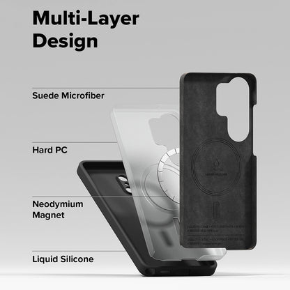 Capa MagSafe para Samsung Galaxy S26 Ultra S948, Ringke, Silicone, Preta