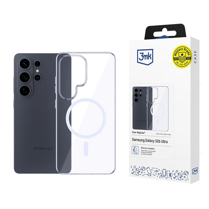 Capa MagSafe para Samsung Galaxy S26 Ultra S948, 3MK, Clear MagCase, Transparente
