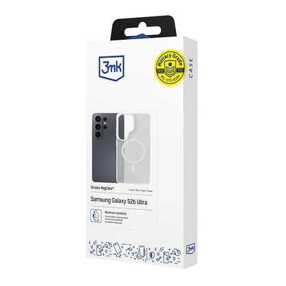 Capa MagSafe para Samsung Galaxy S26 Ultra S948, 3MK, Smoke MagCase, Branca