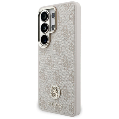 Capa MagSafe para Samsung Galaxy S26 Ultra S948, GUESS, 4G Big Rhinestone Triangle Strap, Rosa